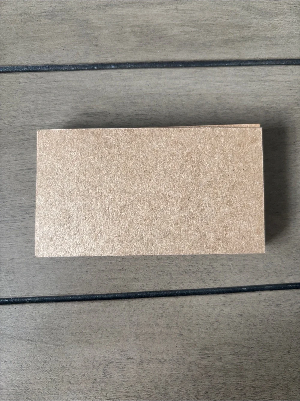 Set of 40 “Thank You” Business Cards on Craft Brown Cardstock
